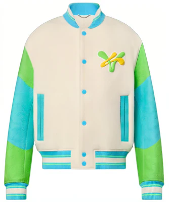 LOUIS VUITTON SS23 Jaket Varsity Multicolor dengan Sulaman Huruf Kartun 1AB96I Order LOUIS VUITTON SS23 Jaket Varsity Multicolor dengan Sulaman Huruf Kartun 1AB96I
