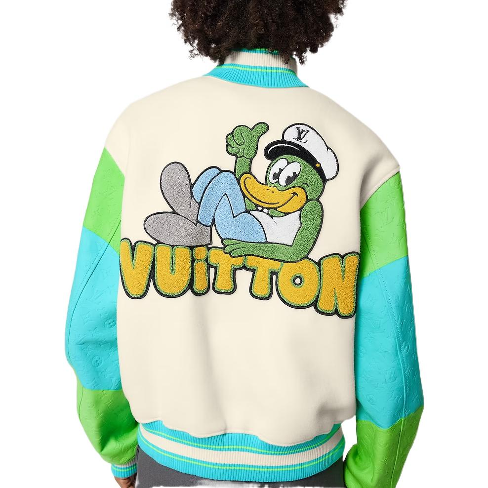 LOUIS VUITTON SS23  Multicolor Varsity Jacket with Cartoon Letter Embroidery 1AB96I 圖 4