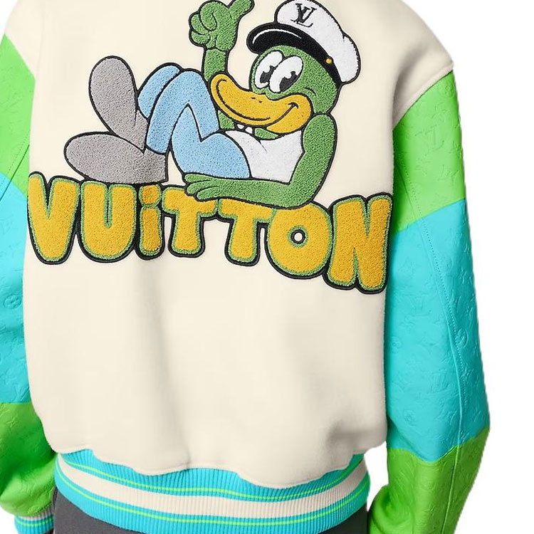 LOUIS VUITTON SS23  Multicolor Varsity Jacket with Cartoon Letter Embroidery 1AB96I 圖 6