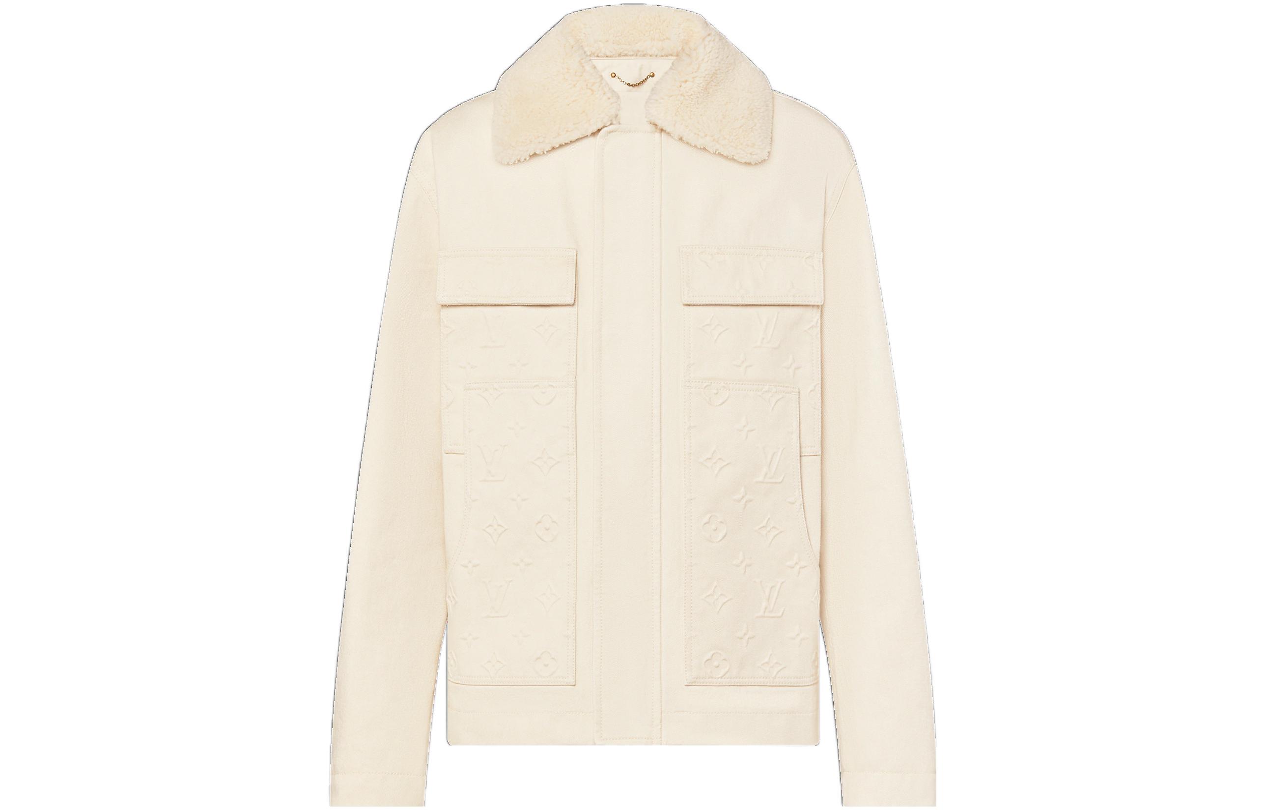 LOUIS VUITTON SS23  Off-White Jacket with Detachable Fur Collar and Pockets. 1AATGZ 圖 2