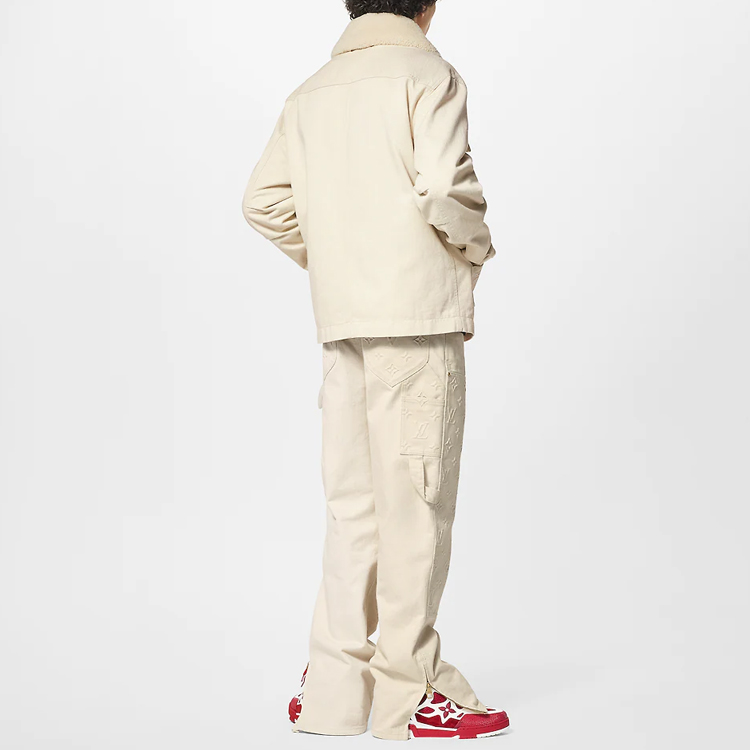 LOUIS VUITTON SS23  Off-White Jacket with Detachable Fur Collar and Pockets. 1AATGZ 圖 5