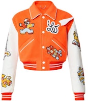 LOUIS VUITTON SS23 Orange Color-Block Embroidered Baseball Jacket. 1AB97R LOUIS VUITTON SS23 Orange Color-Block Embroidered Baseball Jacket. 1AB97R