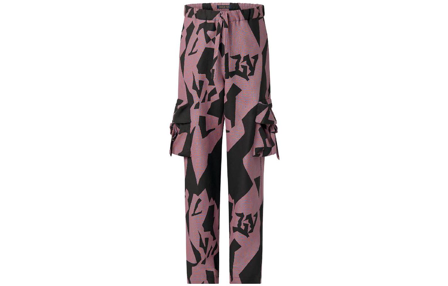 LOUIS VUITTON SS23  Pink High-Waisted Multi-Pocket Cargo Pants. 1AATC5
