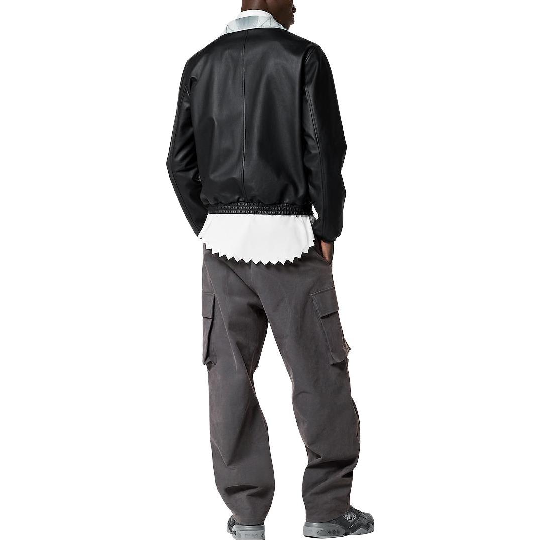 Shop 루이비통 SS23 리버서블 숏 가죽 재킷 블랙 1AB990