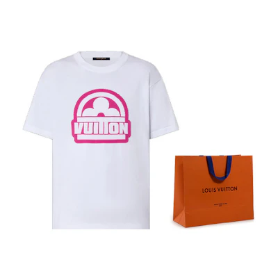 LOUIS VUITTON SS23 White Alphabet Print Crew Neck T-Shirt. 1ABJ8M