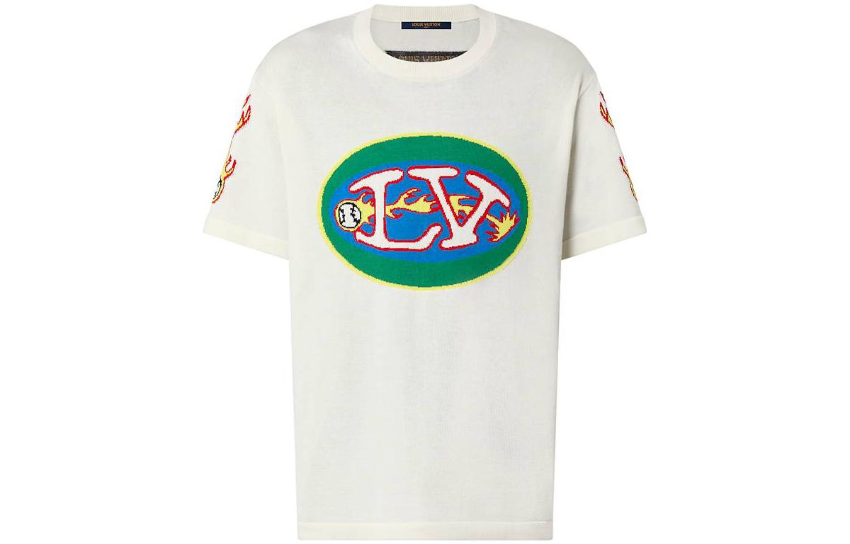 LOUIS VUITTON SS23  White Logo Embellished Crewneck T-Shirt. 1AB4X2 圖 2