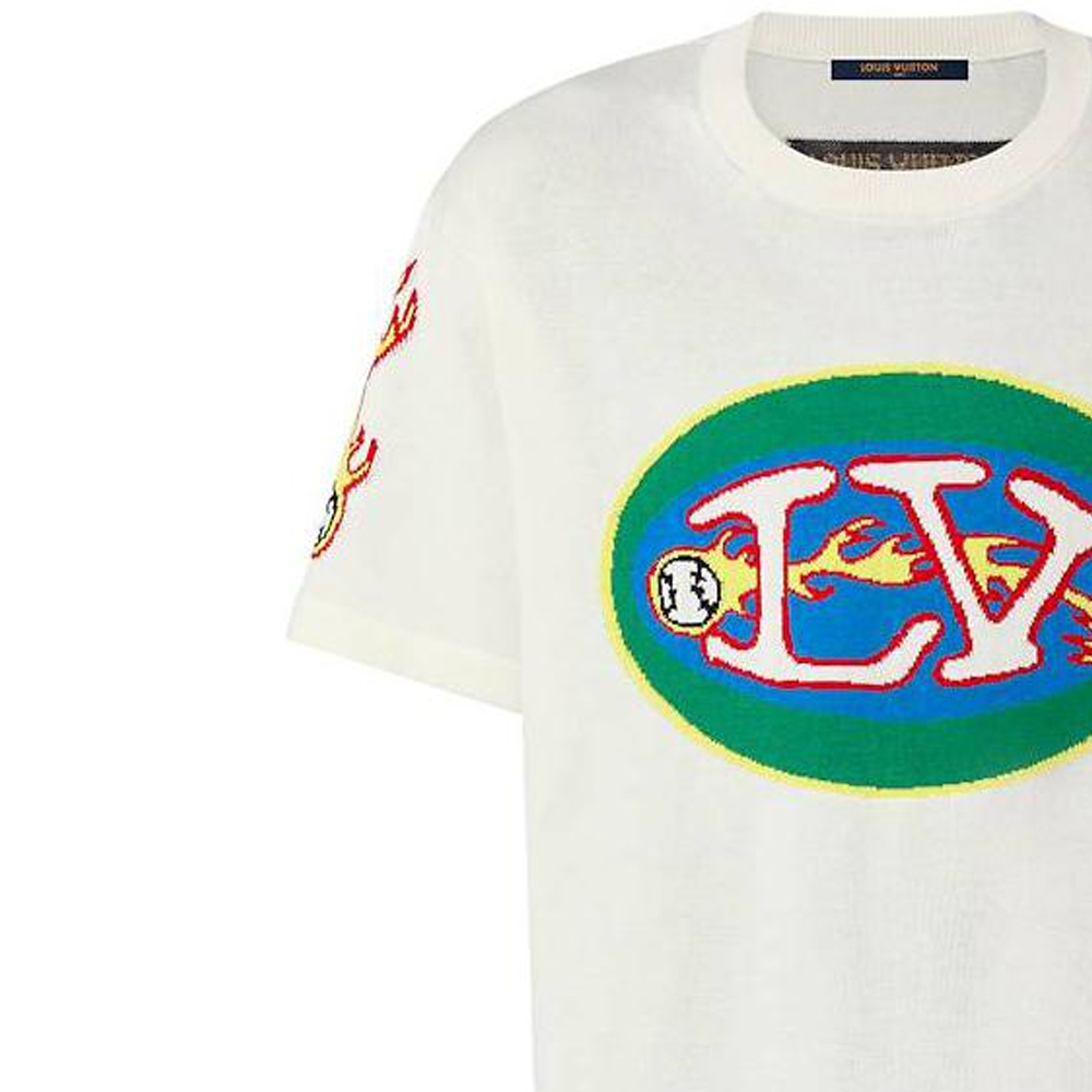 LOUIS VUITTON SS23  White Logo Embellished Crewneck T-Shirt. 1AB4X2 圖 6