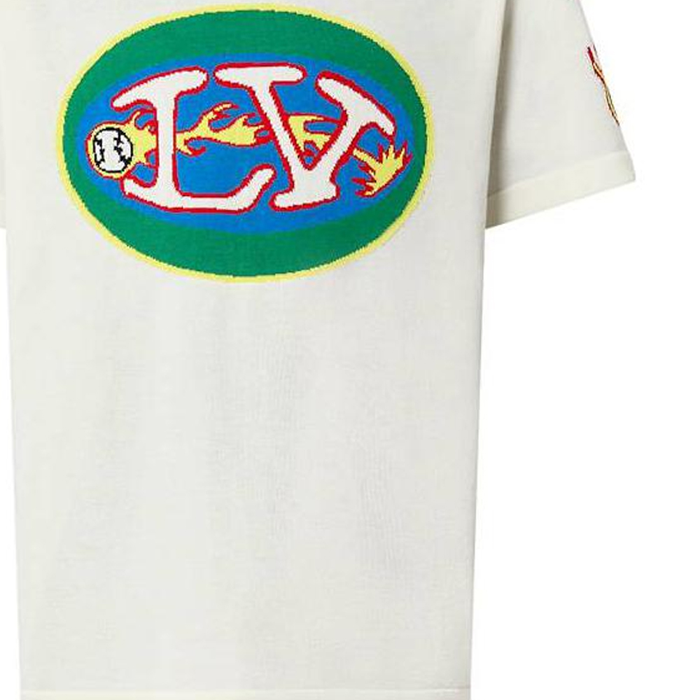 LOUIS VUITTON SS23  White Logo Embellished Crewneck T-Shirt. 1AB4X2 圖 7