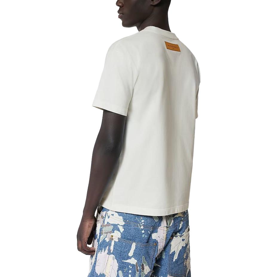 Shop 路易威登 SS23 白色涂鸦印花短袖T恤 1ABY3Z