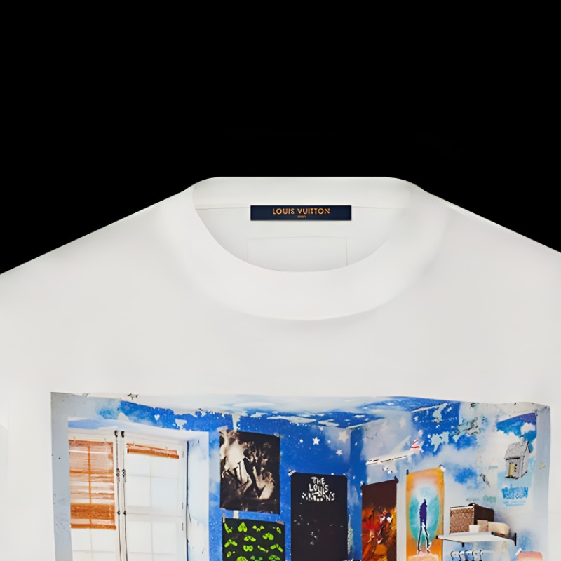 Sizing 路易威登 SS23 白色涂鸦印花短袖T恤 1ABY3Z
