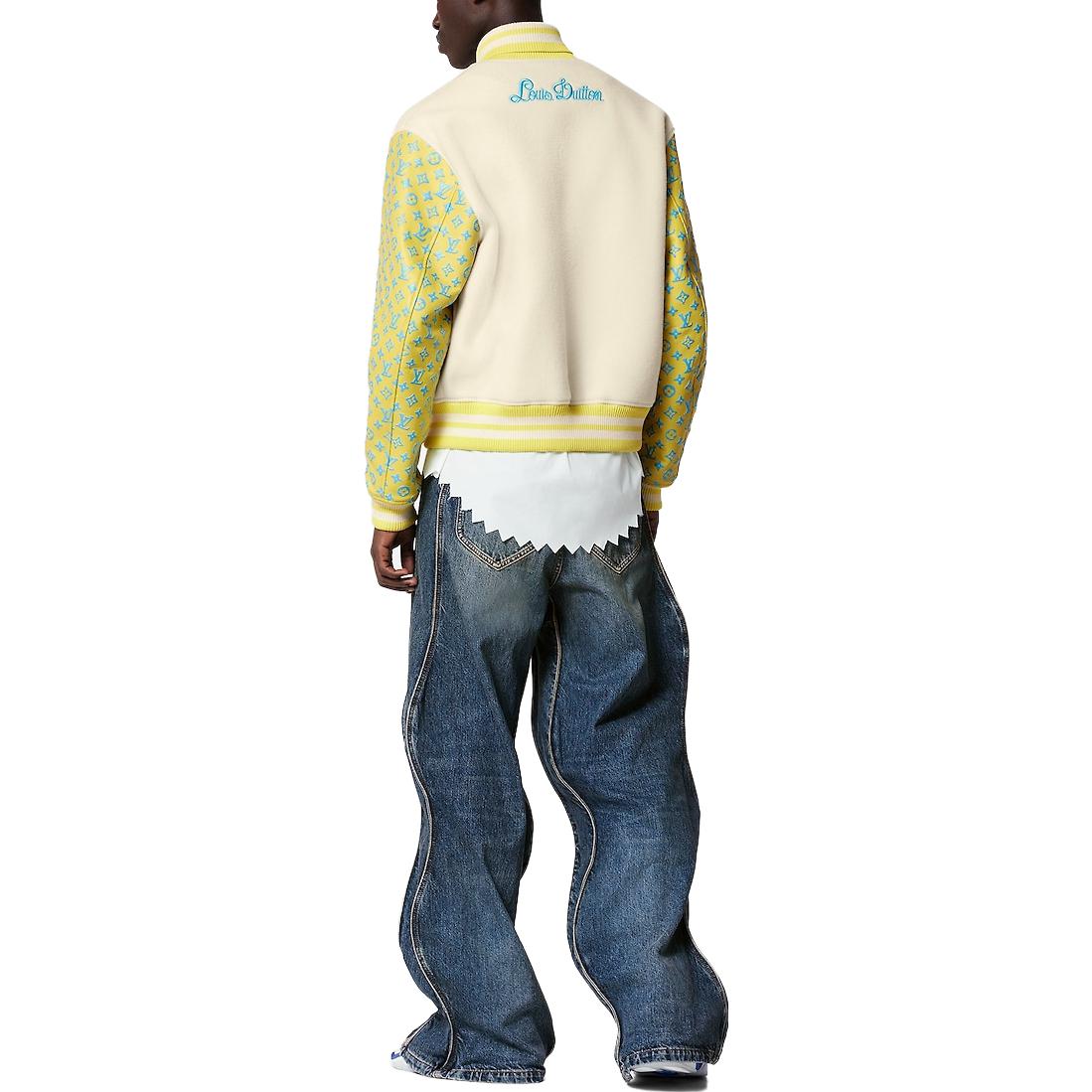 Lookbook 路易威登 SS23 黃色拼接Logo印花棒球外套 1AB93X