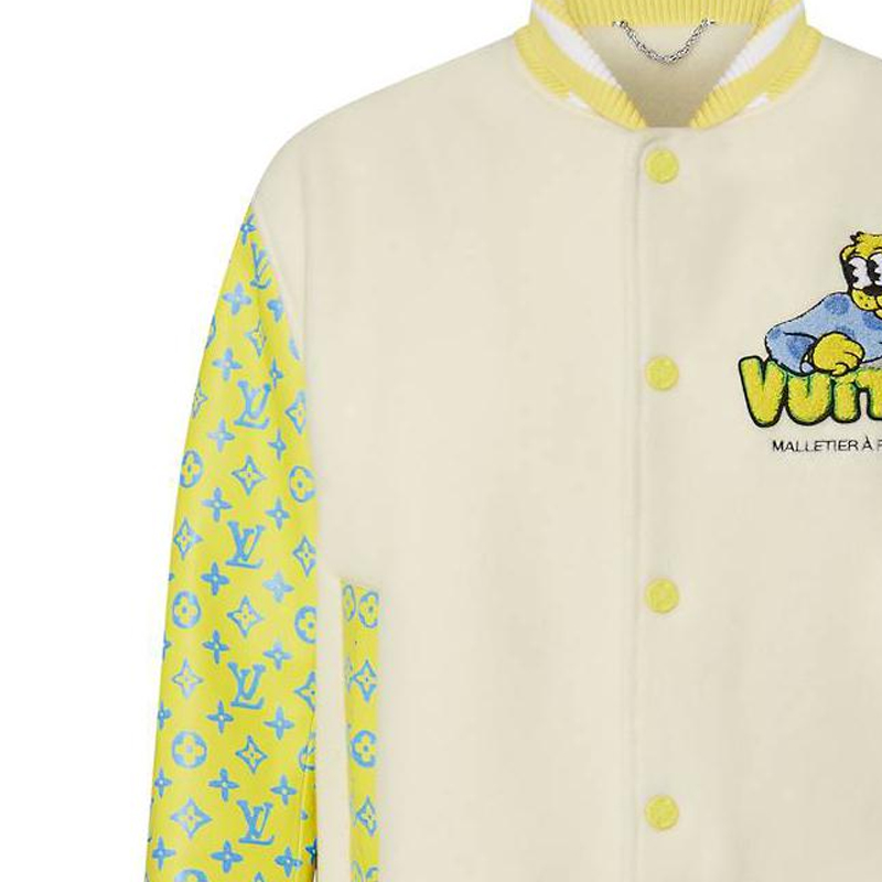 Purchase 路易威登 SS23 黃色拼接Logo印花棒球外套 1AB93X