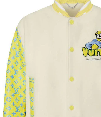 LOUIS VUITTON SS23 Jaket Baseball Kuning Corak Blok Logo 1AB93X Purchase LOUIS VUITTON SS23 Jaket Baseball Kuning Corak Blok Logo 1AB93X