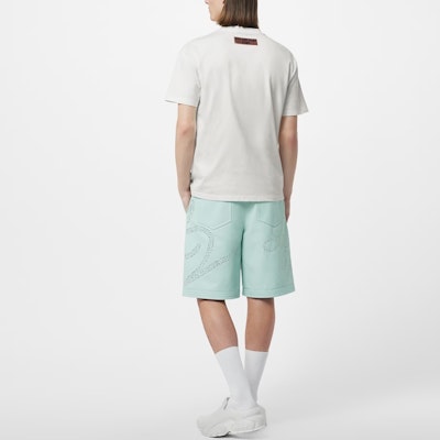 路易威登 SS23 珠饰字母刺绣休闲白色T恤 1ABJMX Shop 路易威登 SS23 珠饰字母刺绣休闲白色T恤 1ABJMX