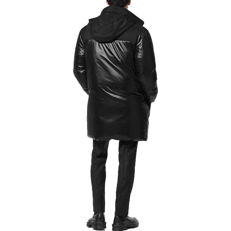 Shop Louis Vuitton SS23 Black  Letter Logo Print Hooded Down Jacket. 1AAUVA