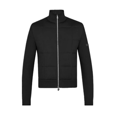 Louis Vuitton SS23 Black Monochrome Zip-Up Stand Collar Jacket Menswear 1A4PUM