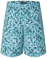 Order ルイ・ヴィトン SS23 ブルーモノグラム エラスティックウエスト メンズショーツ. 1ABJKY