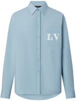 LOUIS VUITTON SS23 Blue Monogram Single-Breasted Long Sleeve Shirt Men 1AB5L7 LOUIS VUITTON SS23 Blue Monogram Single-Breasted Long Sleeve Shirt Men 1AB5L7