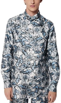 ルイ・ヴィトン SS23 青いシスル柄 長袖 ストレートカット シャツ メンズ 1AB6GQ Lookbook ルイ・ヴィトン SS23 青いシスル柄 長袖 ストレートカット シャツ メンズ 1AB6GQ