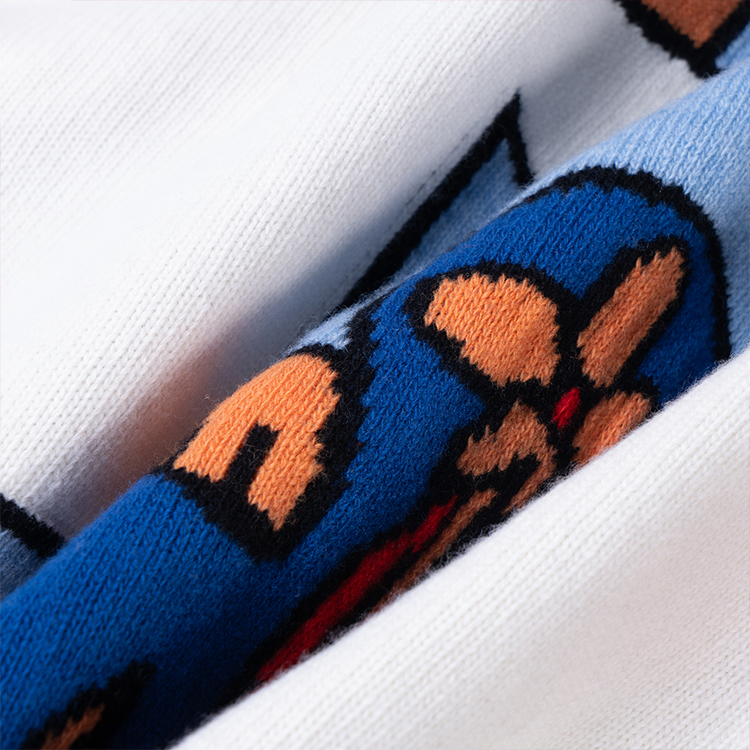 LOUIS VUITTON SS23 Cartoon Pattern Jacquard Crewneck Knit Sweater White 1AB4QA 圖 6