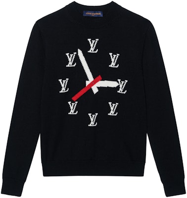 LOUIS VUITTON SS23 Sweater Rajut Pola Jam Pria Warna Hitam 1AA4HL Buy LOUIS VUITTON SS23 Sweater Rajut Pola Jam Pria Warna Hitam 1AA4HL