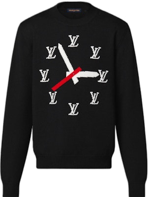 LOUIS VUITTON SS23 Sweater Rajut Pola Jam Pria Warna Hitam 1AA4HL Order LOUIS VUITTON SS23 Sweater Rajut Pola Jam Pria Warna Hitam 1AA4HL
