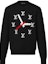 Order LOUIS VUITTON SS23 Sweater Rajut Pola Jam Pria Warna Hitam 1AA4HL
