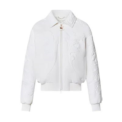 Louis Vuitton SS23 Embossed Monogram Leather Belted Jacket White Men 1AB97I