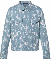 LOUIS VUITTON SS23 Floral Monogram Denim Jacket Single-Breasted Blue . 1AA5I1 LOUIS VUITTON SS23 Floral Monogram Denim Jacket Single-Breasted Blue . 1AA5I1