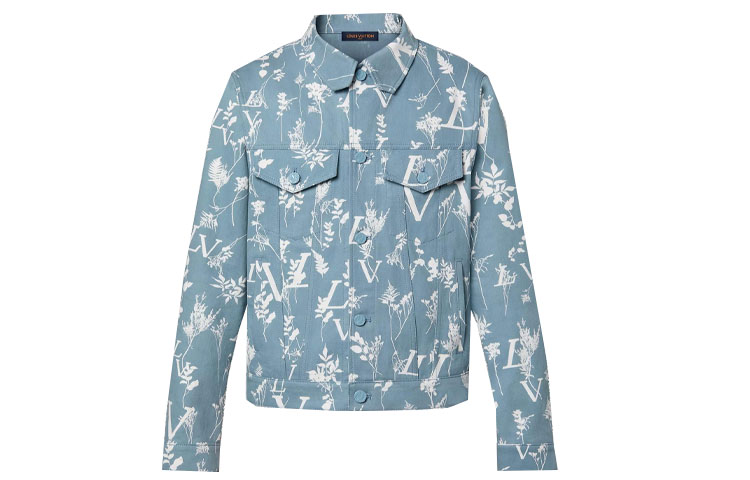 LOUIS VUITTON SS23 Floral Monogram Denim Jacket Single-Breasted Blue . 1AA5I1 圖 2