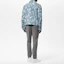 Shop ルイ・ヴィトン SS23 フローラルモノグラム デニムジャケット シングルブレスト ブルー 1AA5I1