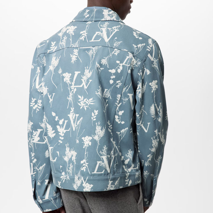 LOUIS VUITTON SS23 Floral Monogram Denim Jacket Single-Breasted Blue . 1AA5I1 圖 6