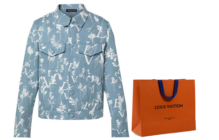 LOUIS VUITTON SS23 Floral Monogram Denim Jacket Single-Breasted Blue . 1AA5I1 圖 8