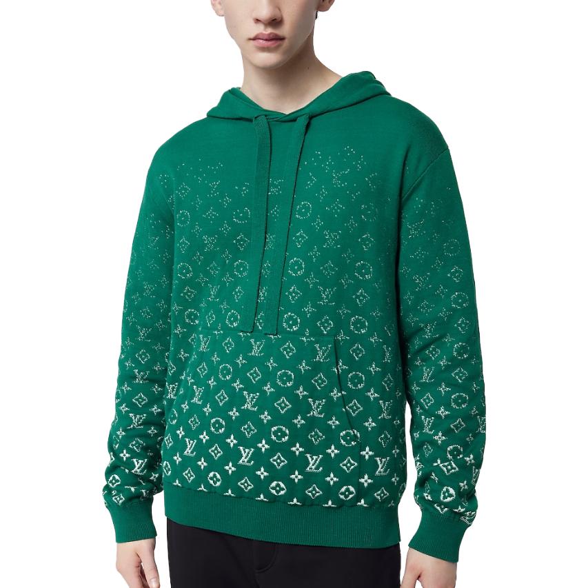 Shop 路易威登SS23渐变印花绿色连帽长袖卫衣. 1ABIYU