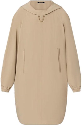 루이비통 SS23 카키 체인 디테일 배트윙 후드 롱 드레스 1AB6QV Order 루이비통 SS23 카키 체인 디테일 배트윙 후드 롱 드레스 1AB6QV