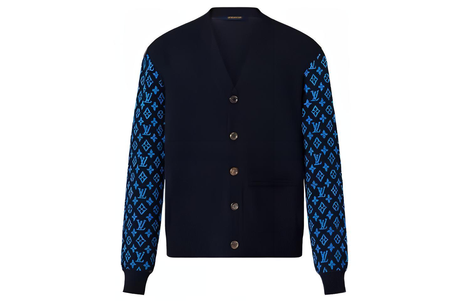 LOUIS VUITTON SS23 Logo Knit Sweater Black 1ABIXK