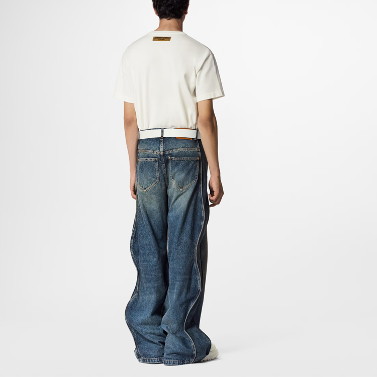 Details for Camiseta de punto gráfica blanca para hombre Louis Vuitton SS23. 1AB54D