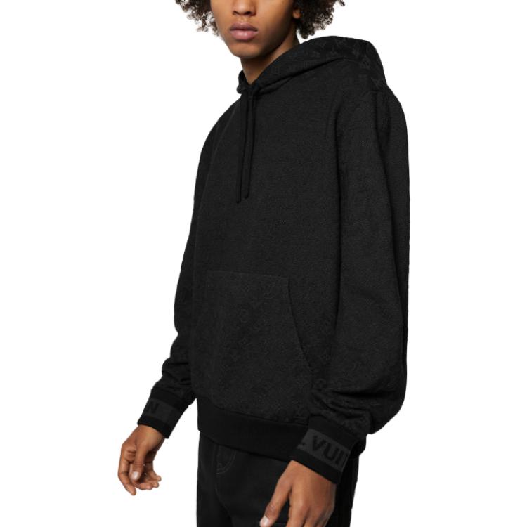 Purchase ルイ・ヴィトン SS23 モノグラム エンボス ブラック プルオーバー スウェットシャツ 1AAU7W