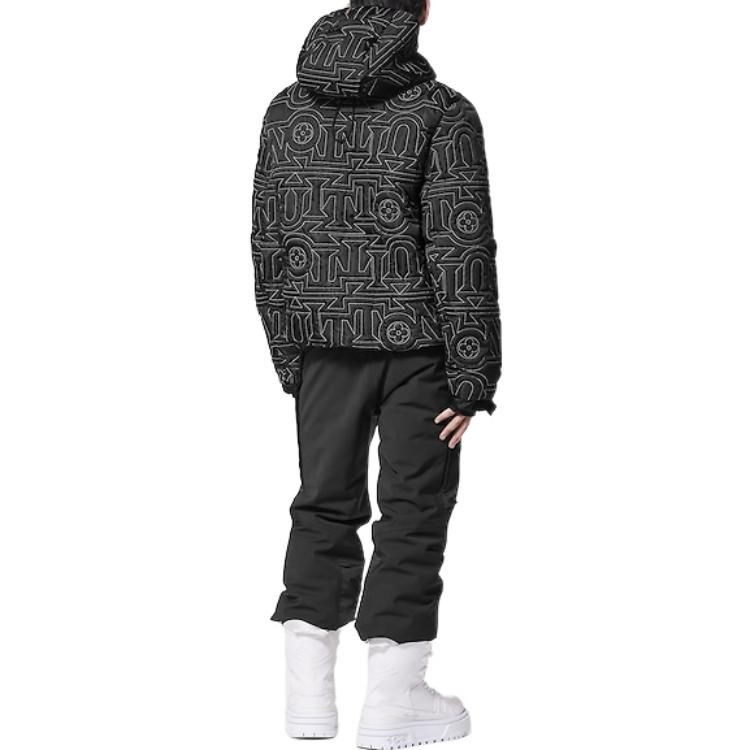 Purchase 路易威登 SS23 經典刺繡連帽羽絨外套 黑色 1AAUU0