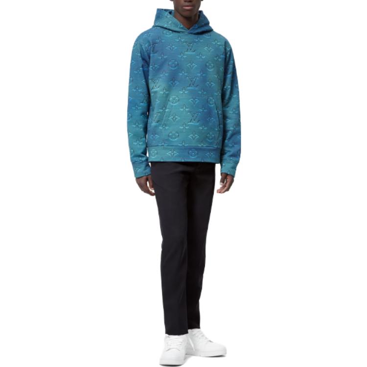 Shop Sudadera Azul Hombre LOUIS VUITTON SS23 con Logo Monograma Impreso. 1AA4IO