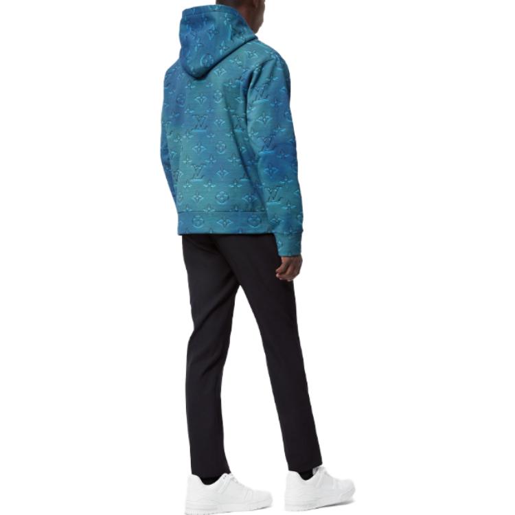 Purchase Sudadera Azul Hombre LOUIS VUITTON SS23 con Logo Monograma Impreso. 1AA4IO
