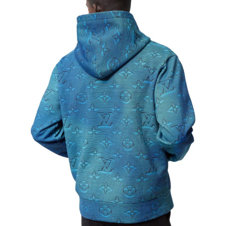 Details for Sudadera Azul Hombre LOUIS VUITTON SS23 con Logo Monograma Impreso. 1AA4IO