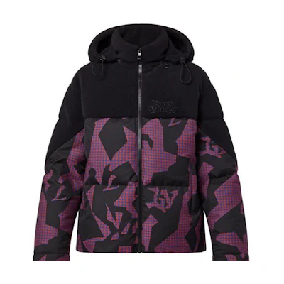LOUIS VUITTON SS23 Monogram Print Purple Hooded Puffer Jacket . 1AATDR