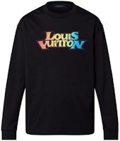 LOUIS VUITTON SS23 Multicolor Logo Print Long Sleeve T-Shirt Black Mens. 1AATBG LOUIS VUITTON SS23 Multicolor Logo Print Long Sleeve T-Shirt Black Mens. 1AATBG