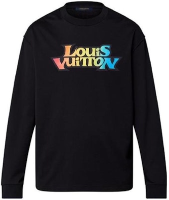 LOUIS VUITTON SS23 Kaos Lengan Panjang Logo Multicolor Hitam Pria. 1AATBG Order LOUIS VUITTON SS23 Kaos Lengan Panjang Logo Multicolor Hitam Pria. 1AATBG