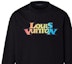 Details for LOUIS VUITTON SS23 Kaos Lengan Panjang Logo Multicolor Hitam Pria. 1AATBG
