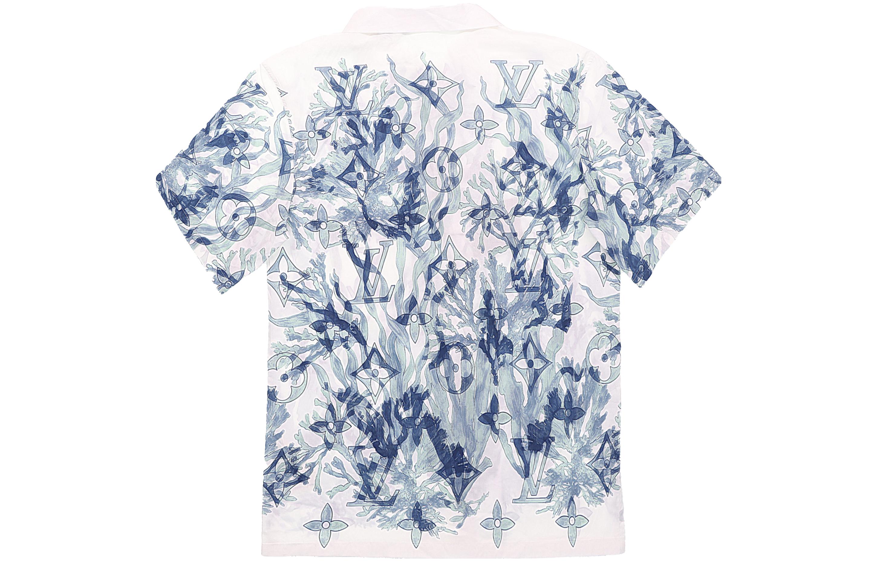 Purchase 루이 비통 SS23 멀티컬러 모노그램 프린트 반팔 셔츠 남성. 1ABNSG