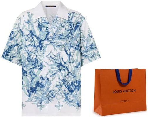 루이 비통 SS23 멀티컬러 모노그램 프린트 반팔 셔츠 남성. 1ABNSG Sizing 루이 비통 SS23 멀티컬러 모노그램 프린트 반팔 셔츠 남성. 1ABNSG