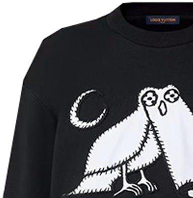 路易威登 SS23 貓頭鷹印花黑色圓領衫 1AB4VO Purchase 路易威登 SS23 貓頭鷹印花黑色圓領衫 1AB4VO