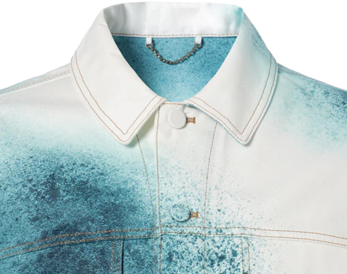 LOUIS VUITTON SS23 Paint Print Single-Breasted Casual Denim Jacket White. 1AATK0 Sizing LOUIS VUITTON SS23 Paint Print Single-Breasted Casual Denim Jacket White. 1AATK0